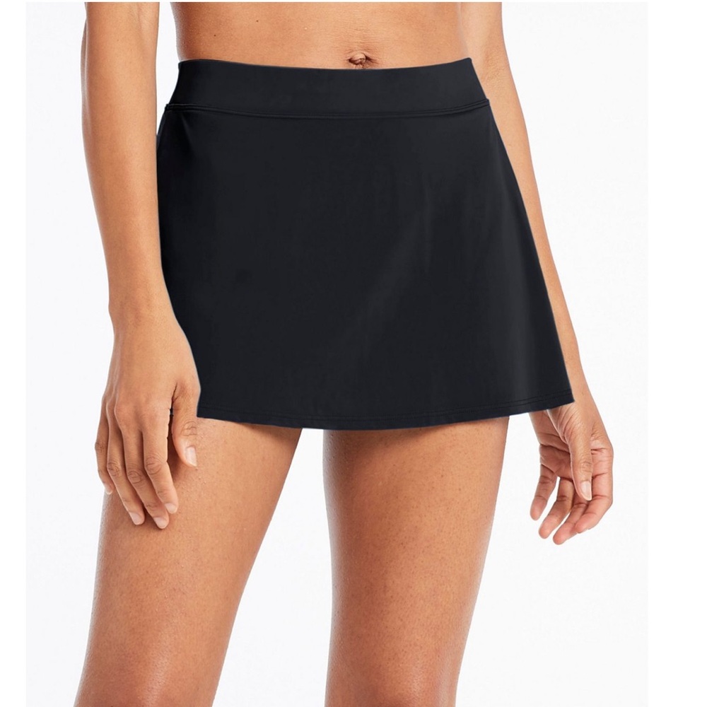 SOLD - L.L. Bean Black UPF 50 Swim Skirt